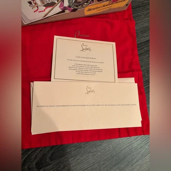 Christian Louboutin 20th Anniversary Pensee Black Patent Leather & Suede Heels - Picture 15 of 16